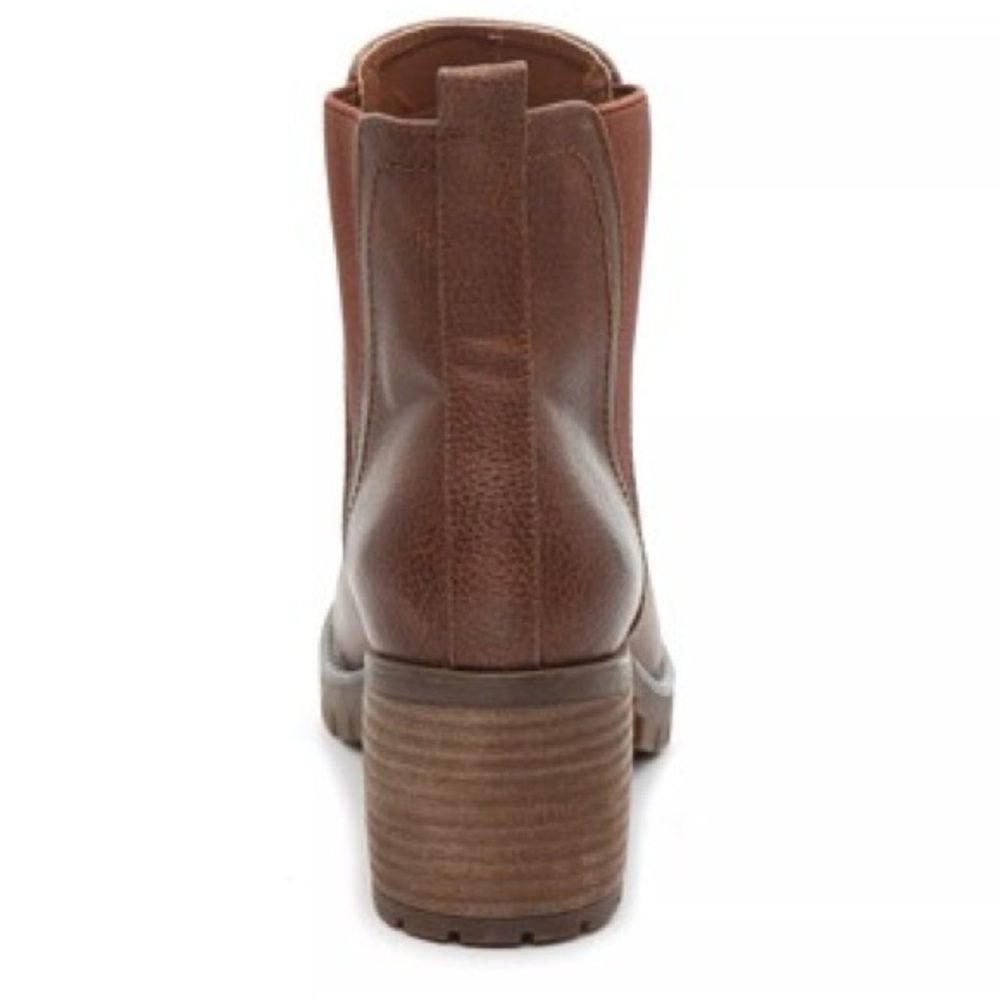 S45. NWT Mia Jody Chelsea Boot Luggage Brown Faux Leather 9.5M - Picture 5 of 10